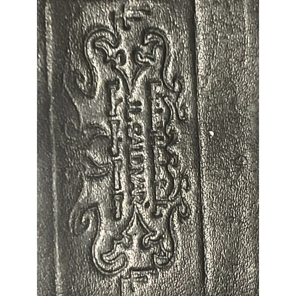 J.L. SALDIVAR hand Tooled Leather Black